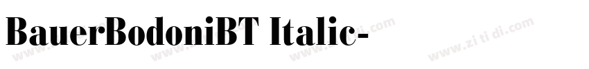 BauerBodoniBT Italic字体转换